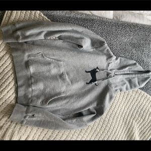 Grey Black Dog hoodie size M